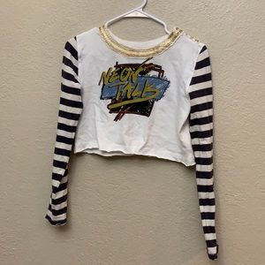 Free people cropped cute tee